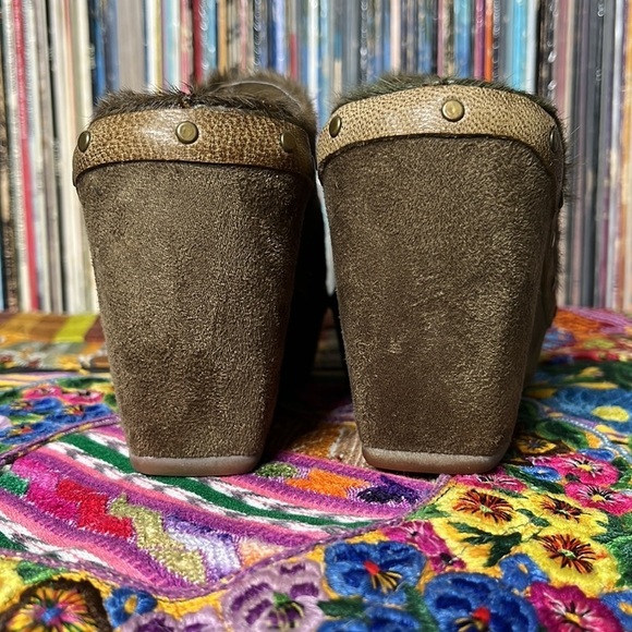 Antelope Collection Calf Hair Mules in Brownish Green Size 36 - Picture 7 of 10